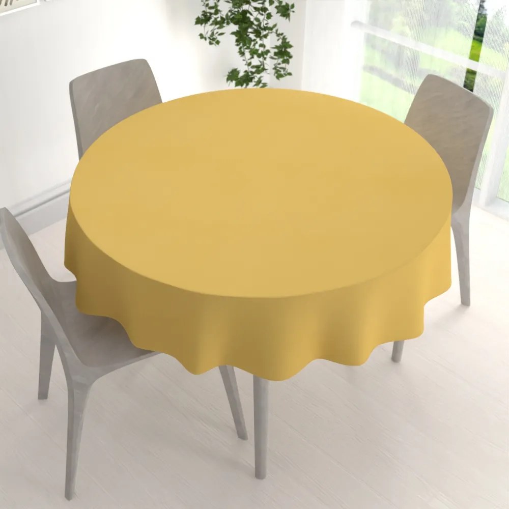 Biante Teflónový okrúhly obrus - Paris TF-127 Žltý Ø 70 cm