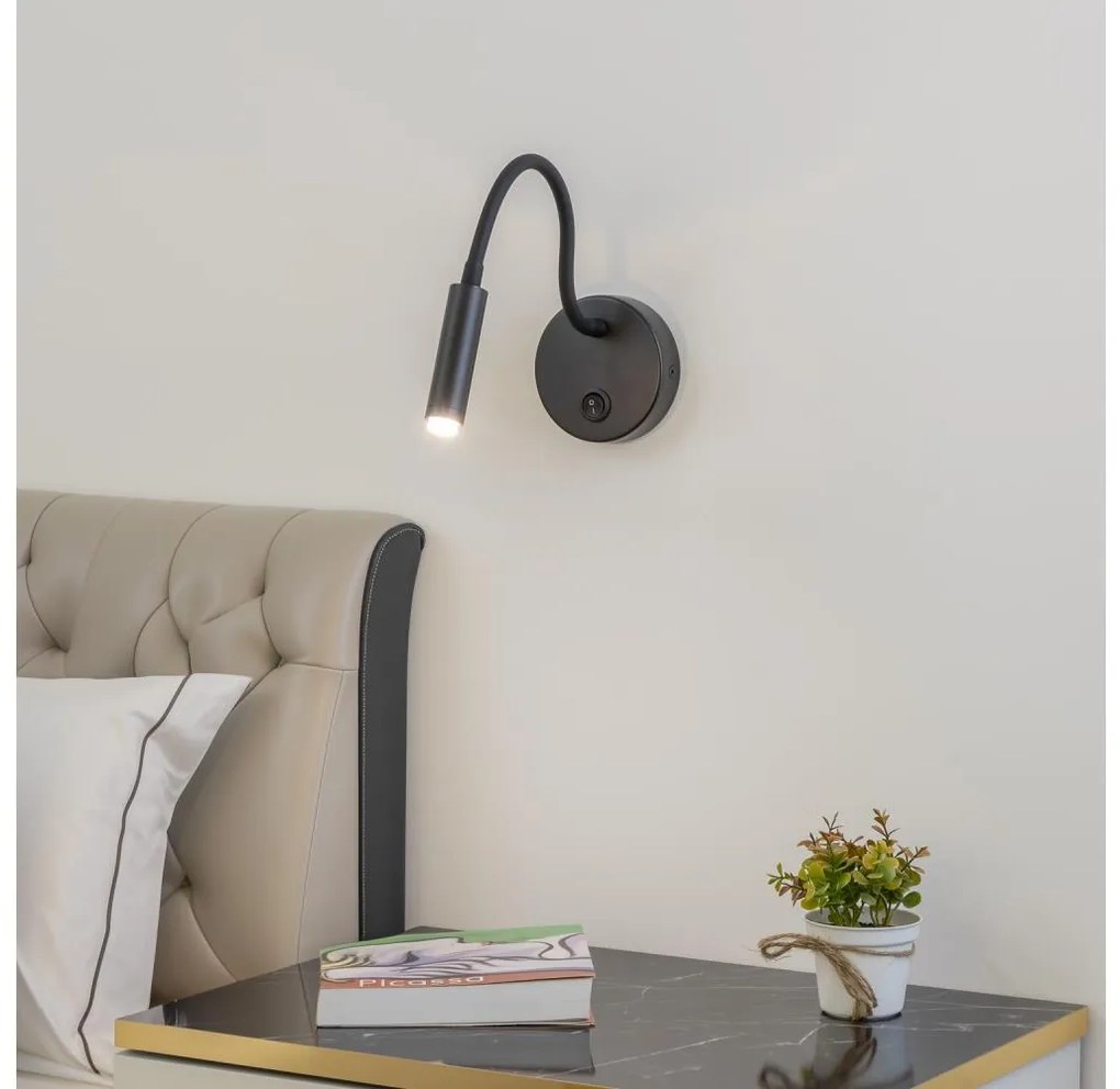 Brilagi - LED Stmievateľná flexibilná nástenná lampa MAYA 1xG9/4W/230V čierna BG1051