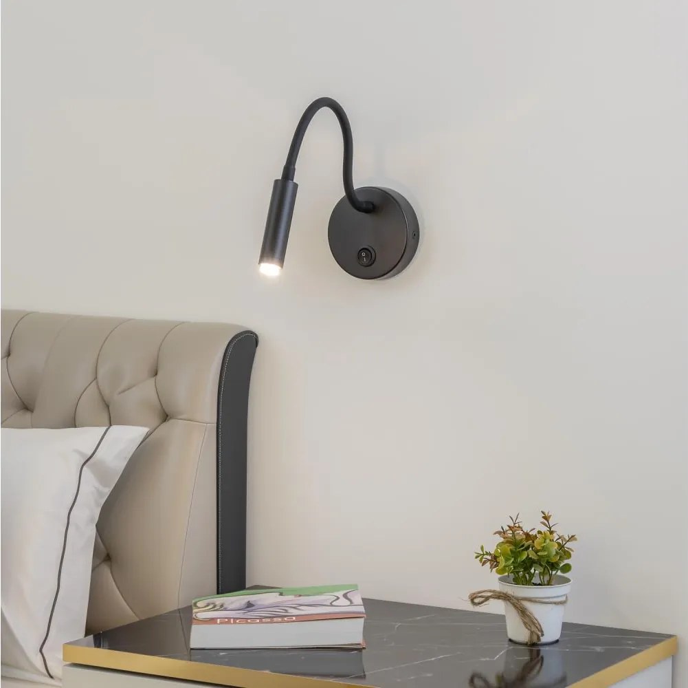 Brilagi - LED Stmievateľná flexibilná nástenná lampa MAYA 1xG9/4W/230V čierna