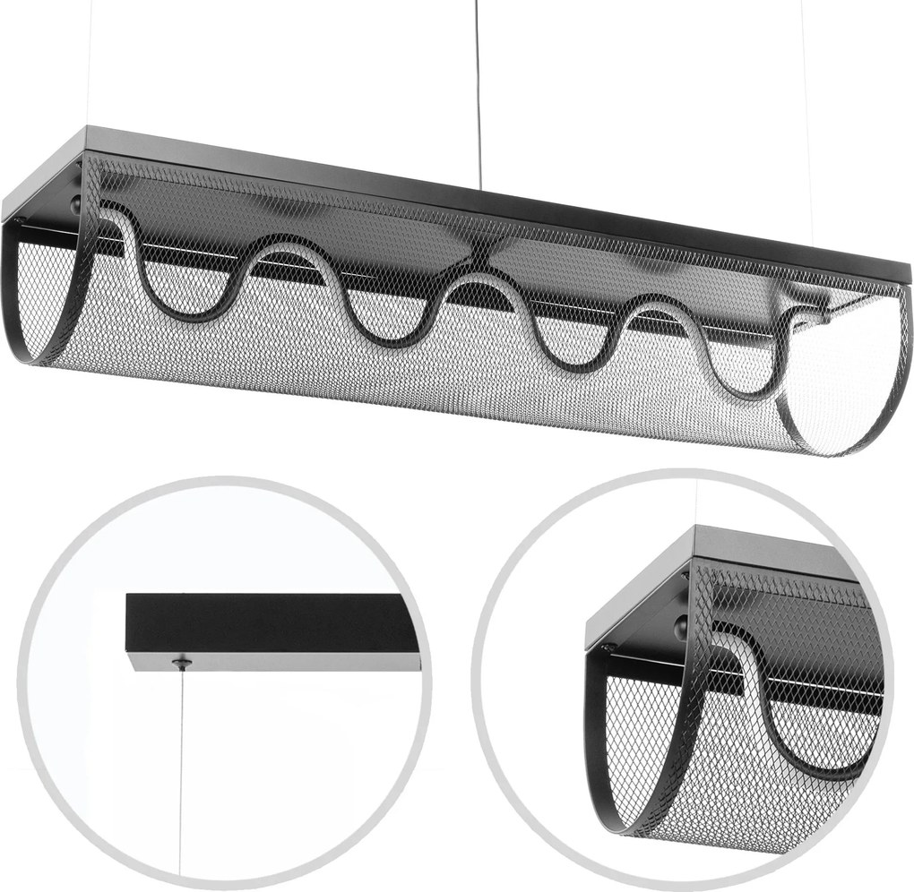 Toolight Toolight, LED stropné svietidlo 27W APP1409-CP, čierna, OSW-063952