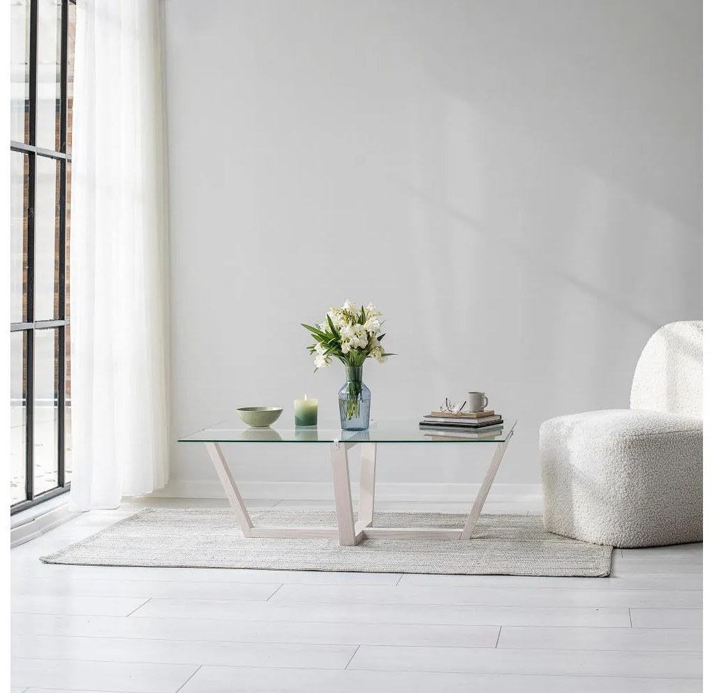 Konferenčný stolík AMALFI 35x105 cm borovica/číra