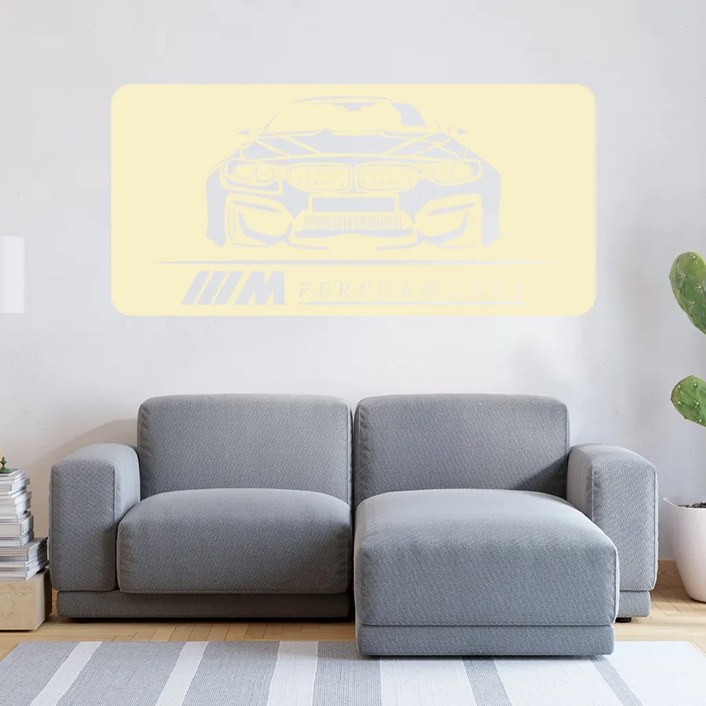 Veselá Stena Samolepka Rýchle auto Farba: šedá, Veľkosť: 100 x 50 cm