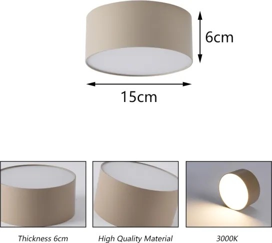 Brilagi - LED kúpeľňové stropné svietidlo FORIS LED/20W/230V pr. 15 cm béžové IP44