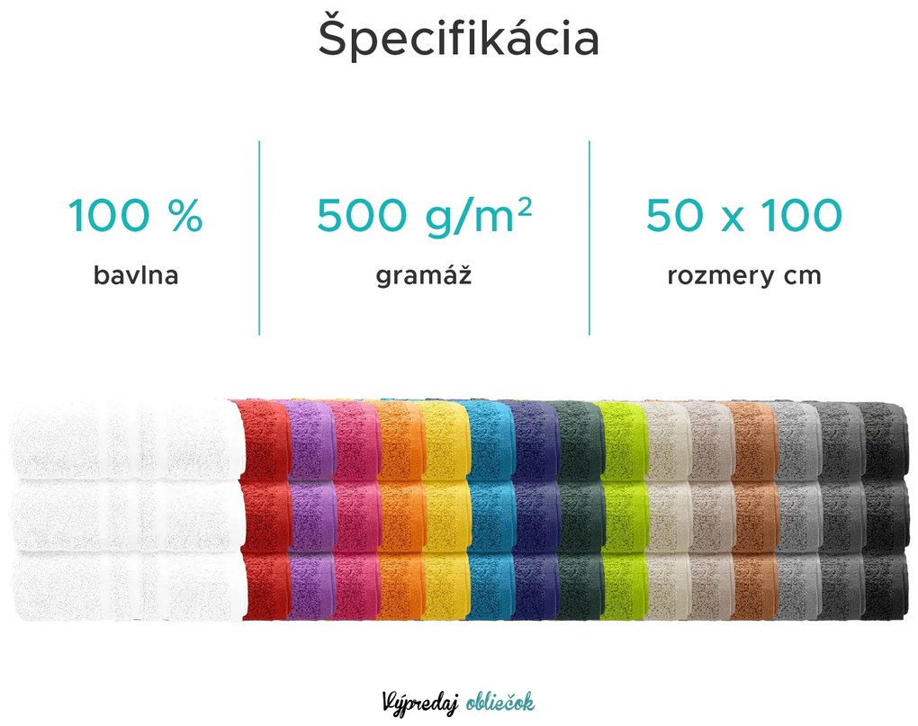 Uterák Comfort 50 x 100 cm kremový, 100% bavlna