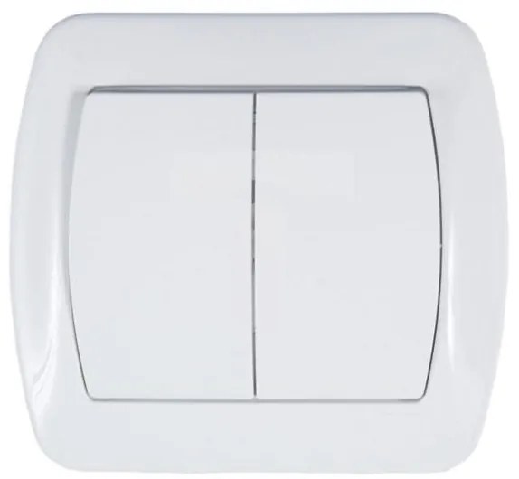 Dvojitý schodiskový vypínač AW6 biely