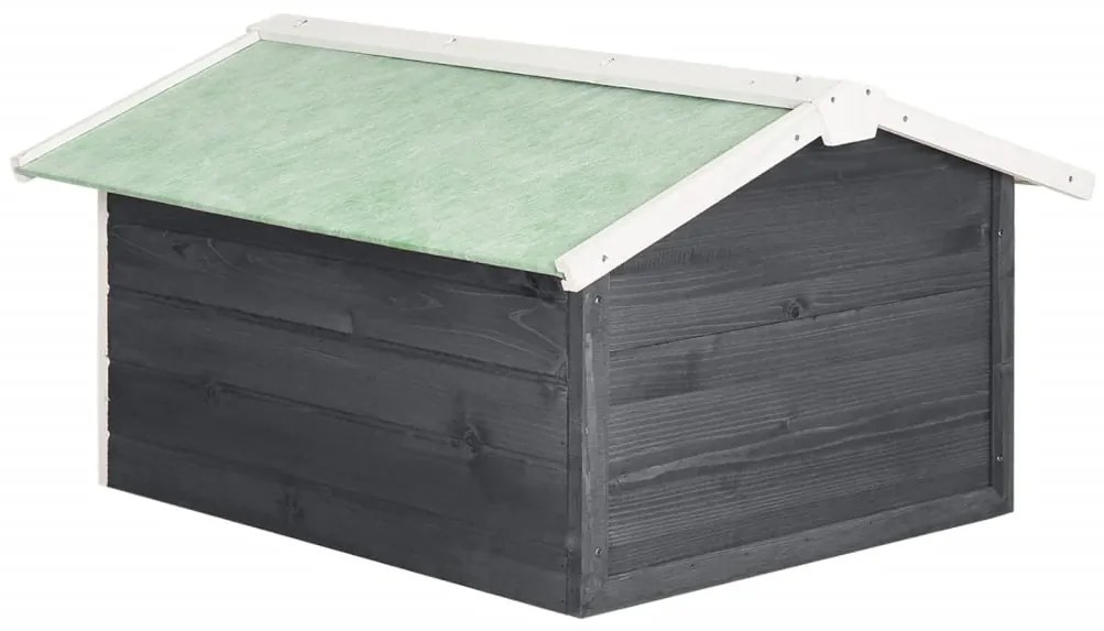 Garáž na robotickú kosačku 72x87x50 cm sivo-biela jedľa
