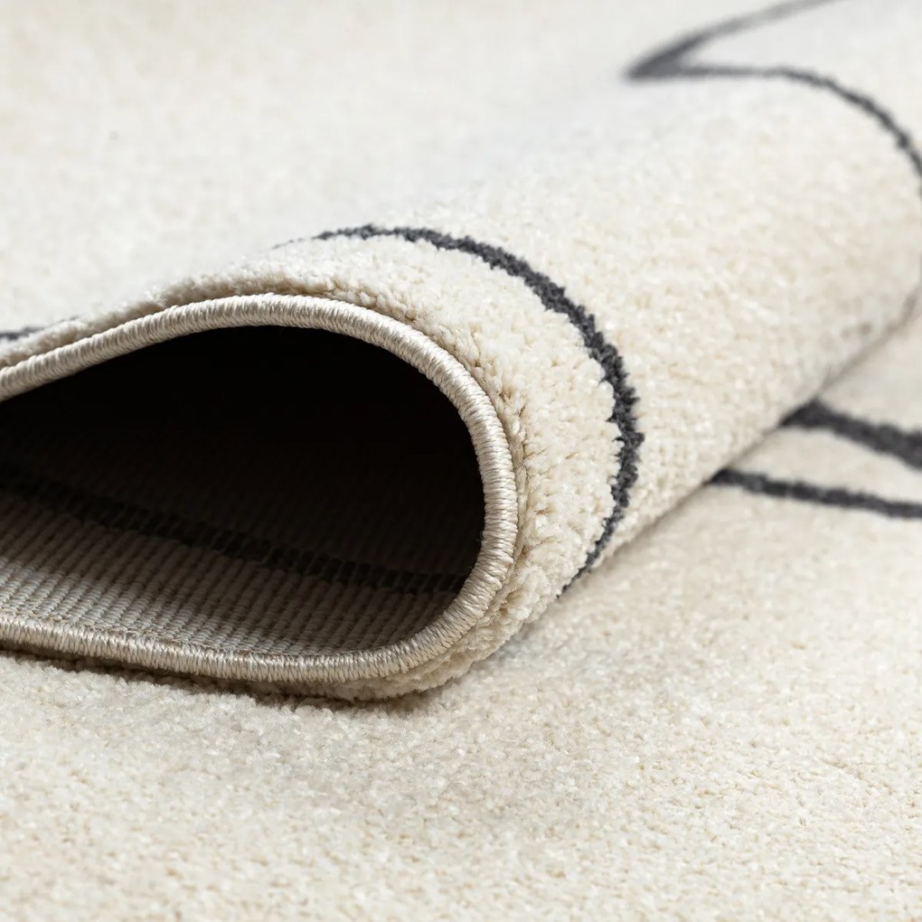 Kusový koberec Fusion 8297 cream/dark grey, 180x270, biela, kancelária, Dywany Łuszczów