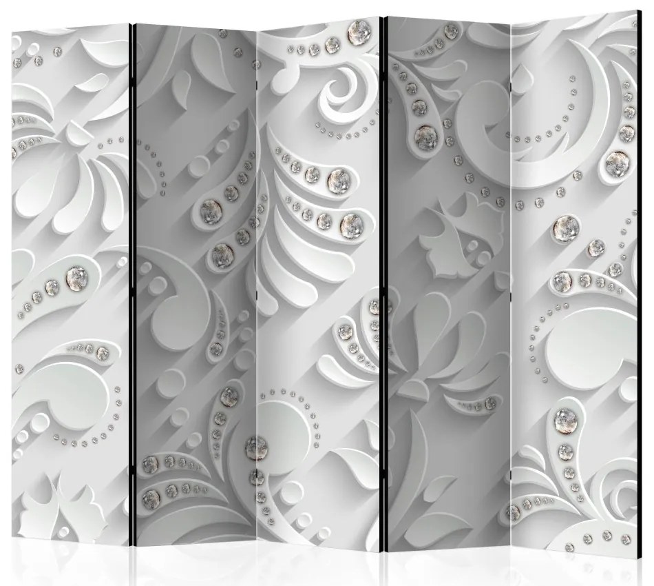 Artgeist Paraván - Flowers with Crystals [Room Dividers]