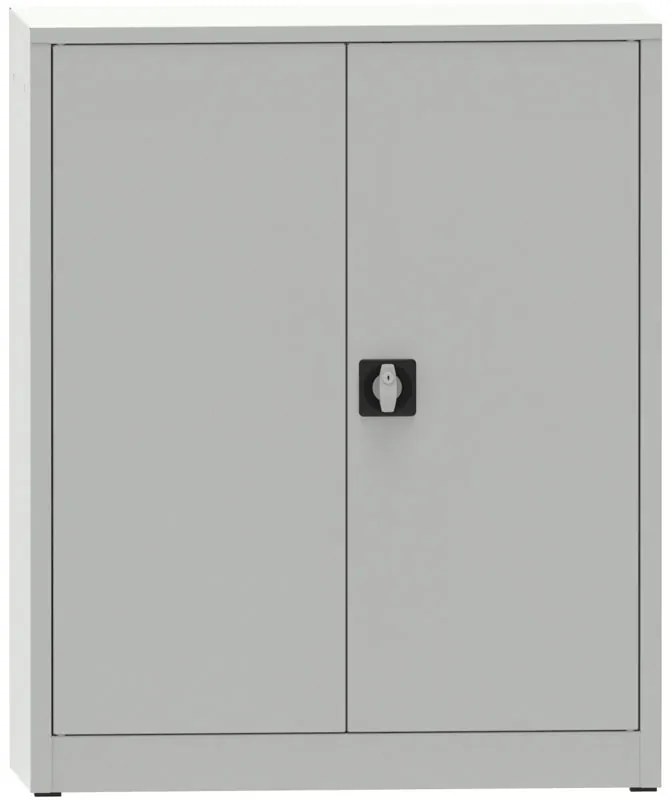 Dielenská policová skriňa na náradie KOVONA JUMBO, 2 police, zváraná, 1150 x 950 x 600 mm, sivá
