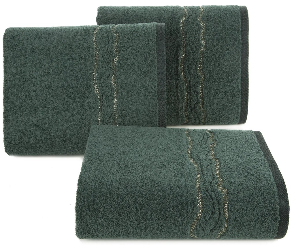 BAVLNENÝ UTERÁK KARIN 50X90 CM TMAVOZELENÁ