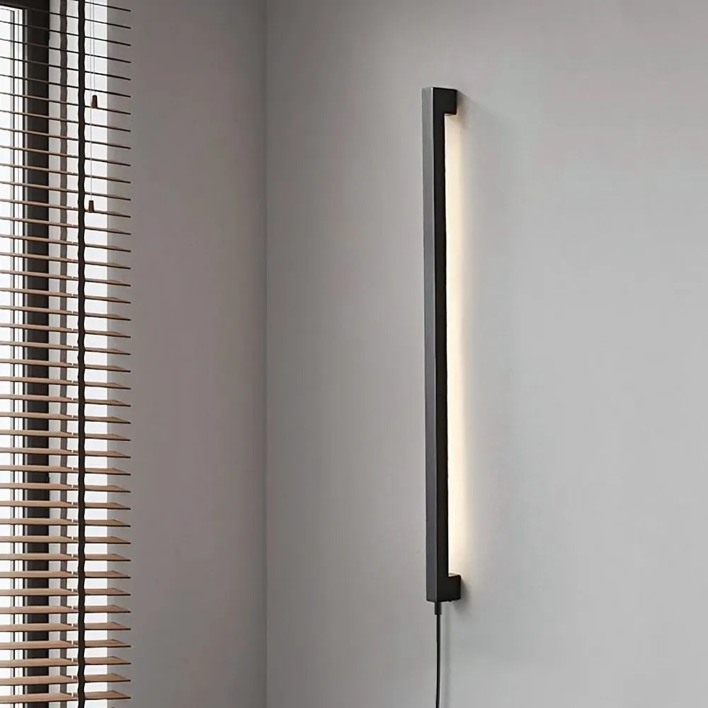 Toolight Toolight, LED nástenné svietidlo 80cm, 12W, 3000K, LHJ063-W, čierna matná, OSW-60032