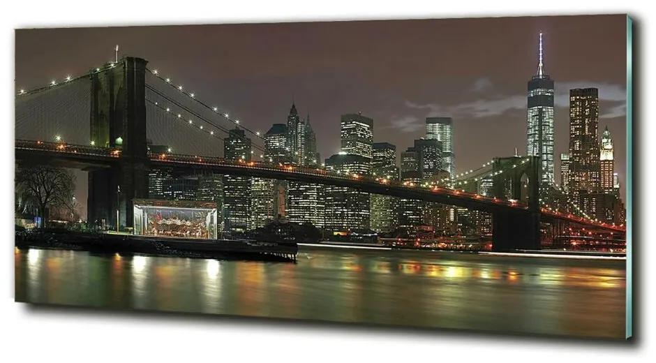 Fotoobraz na skle New York noc cz-obglass-125x50-74924672