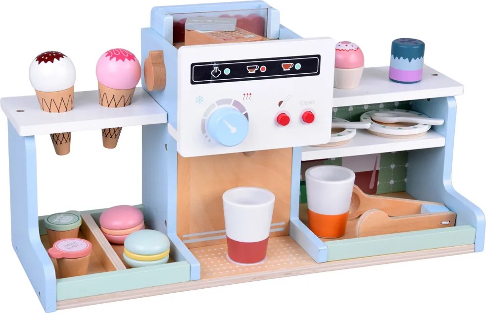 Drevená sada KAVIAREŇ a ZMRZLINÁREŇ pre deti - dezerty a zmrzlina ZA5937