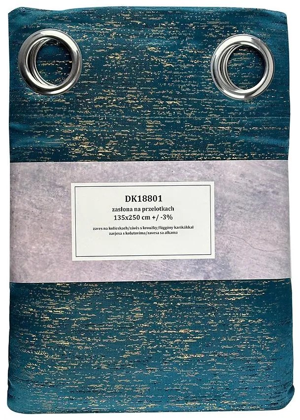 Záves na priechodkách  DK18801/11 135x250 tyrkysová