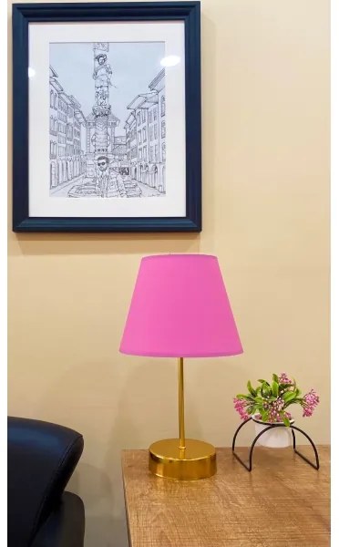 Stolná lampa 1xE27/60W/230V ružová/medená