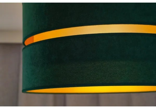 Duolla - Luster na lanku DUO 1xE27/15W/230V pr. 40 cm zelená/zlatá