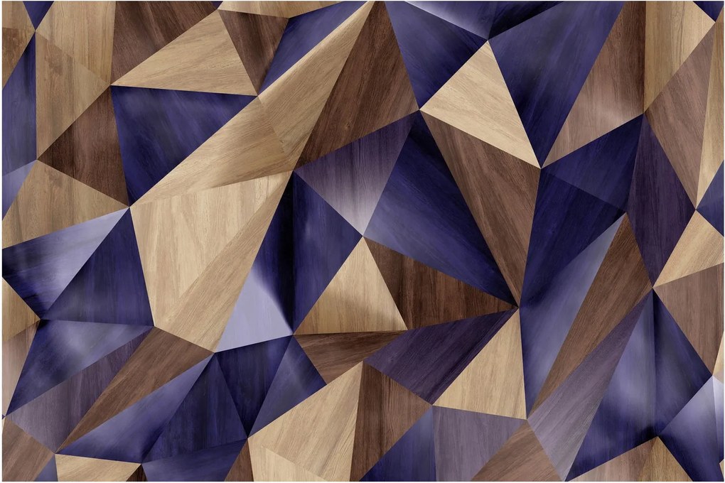 Obraz - 3D drevené trojuholníky (90x60 cm)