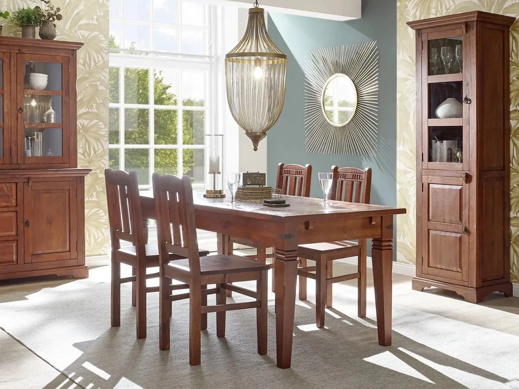 furniture-nabytek.cz - Sada 2 masivních dřevěných židlí Catana z borovice, hnědá, lakovaná