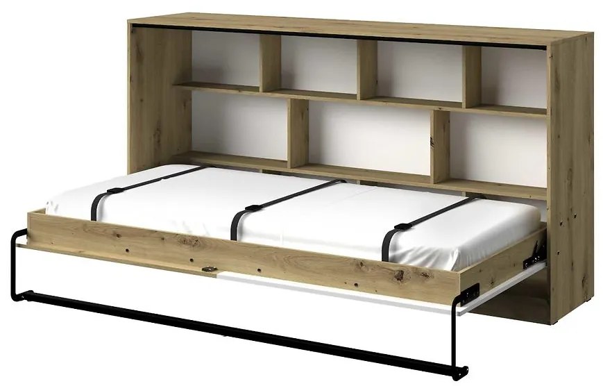 Sklápacia posteľ  horizontálne Nero 16  – Biely Lesk