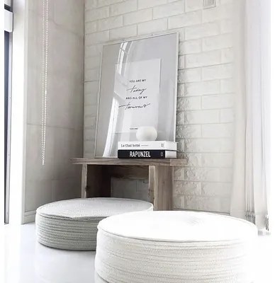 Samolepiaci PVC panel 3D tehla biela 77x70 cm