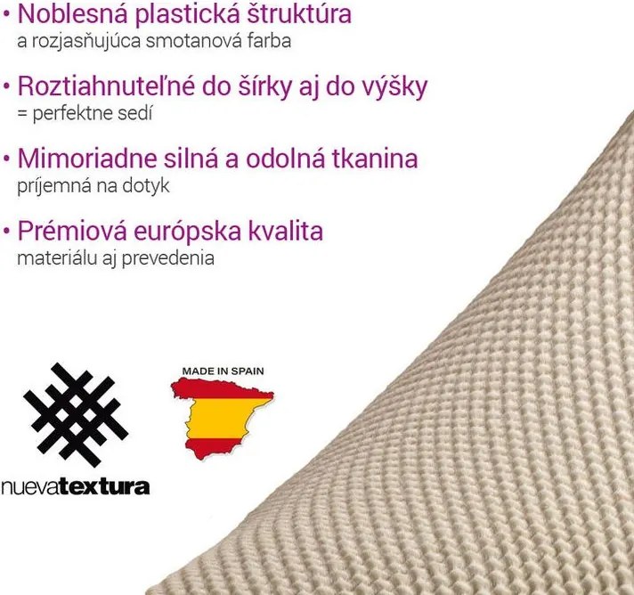Super strečové poťahy NIAGARA smotanová taburetka (40 - 60 cm)