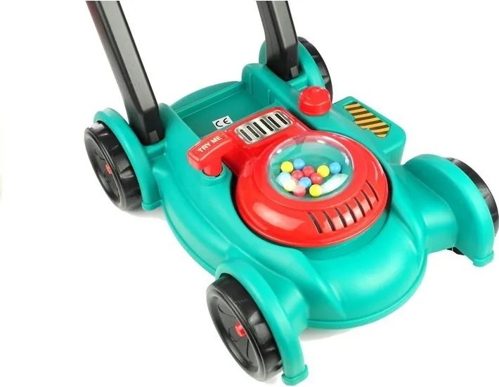 LEAN Toys Záhradnícka súprava s kosačkou a prilbou pre deti