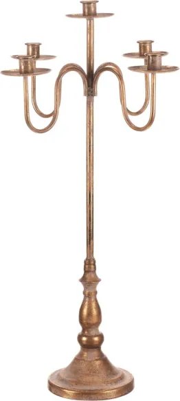 Kovový svietnik 71 cm zlatý FUP558