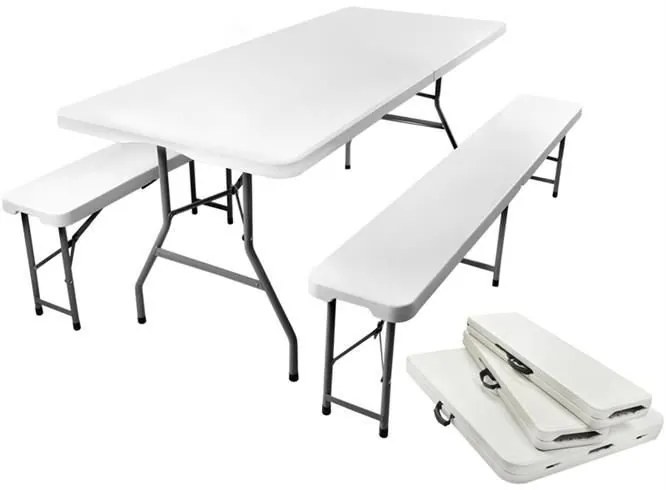 JAKS ZÁHRADNÝ SKLADACÍ PIVNÝ SET 180 CM STÔL + 2 LAVIČKY