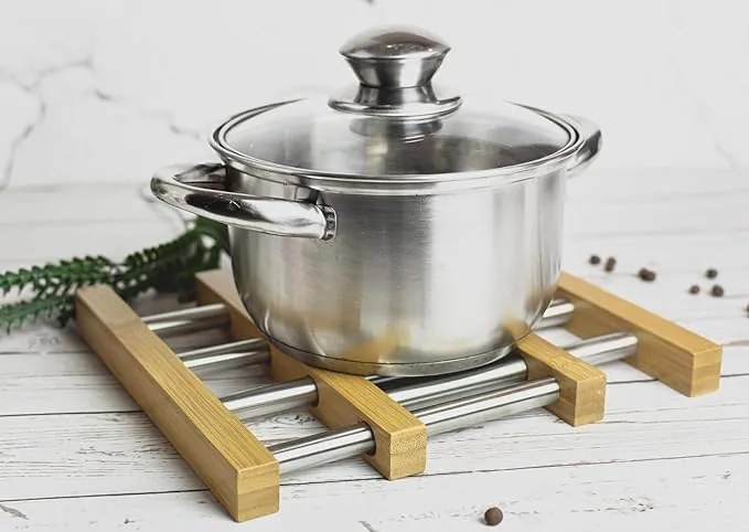 Kesper Podložka pod hrniec, roztiahnuteľná drevo+kov 21 - 37 cm