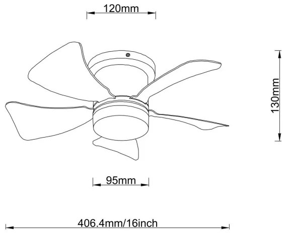 Globo 03609H - LED Stmievateľný stropný ventilátor HINES LED/10W/230V + DO hnedá