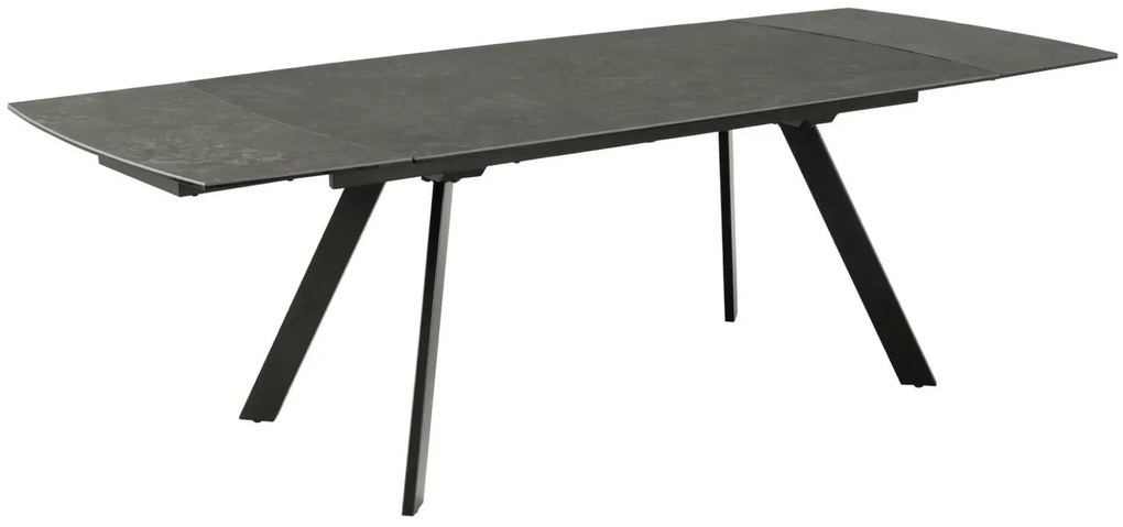 Jedálenský keramický rozkladací stôl Blackburn 160/240 cm čierny