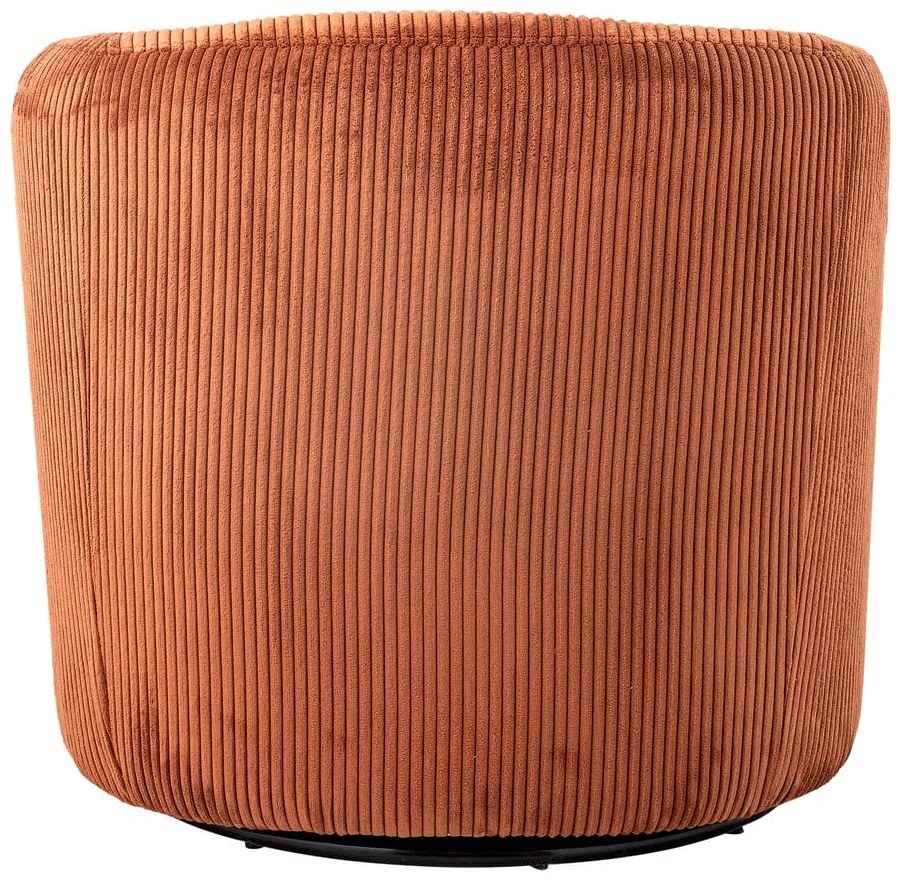 Oranžové menčestrové kreslo ušiak Pradi – Bloomingville