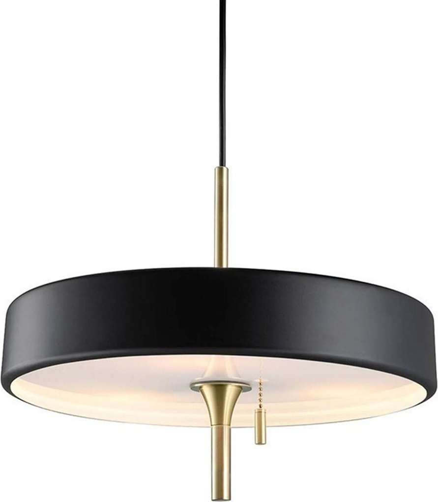 Závesná lampa Artdeco čierno- zlatá