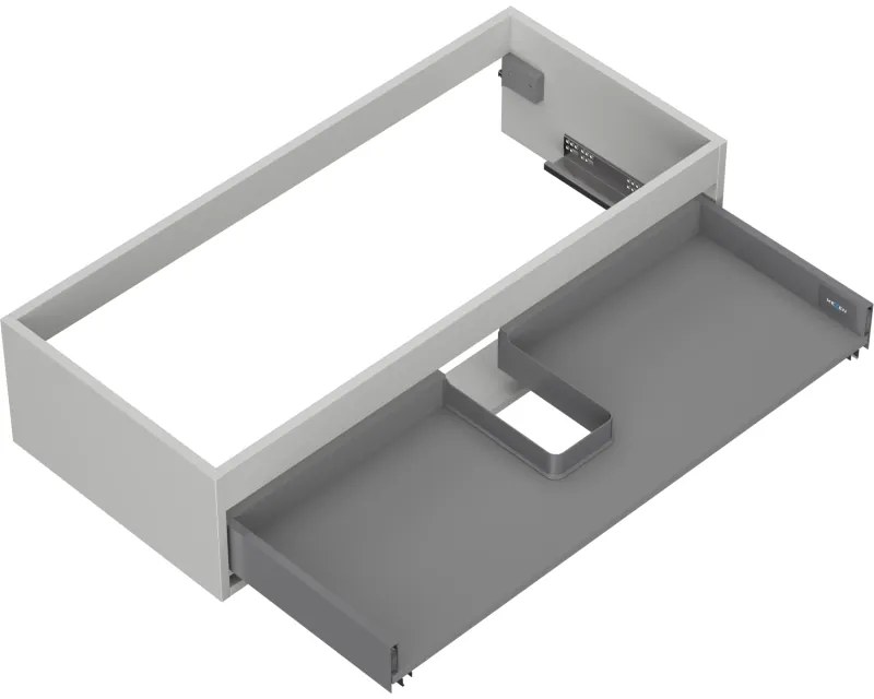Mexen Box-A, závesná skrinka 100 cm, 1 zásuvka, sivá matná, 91AX0-1000-235-1-62