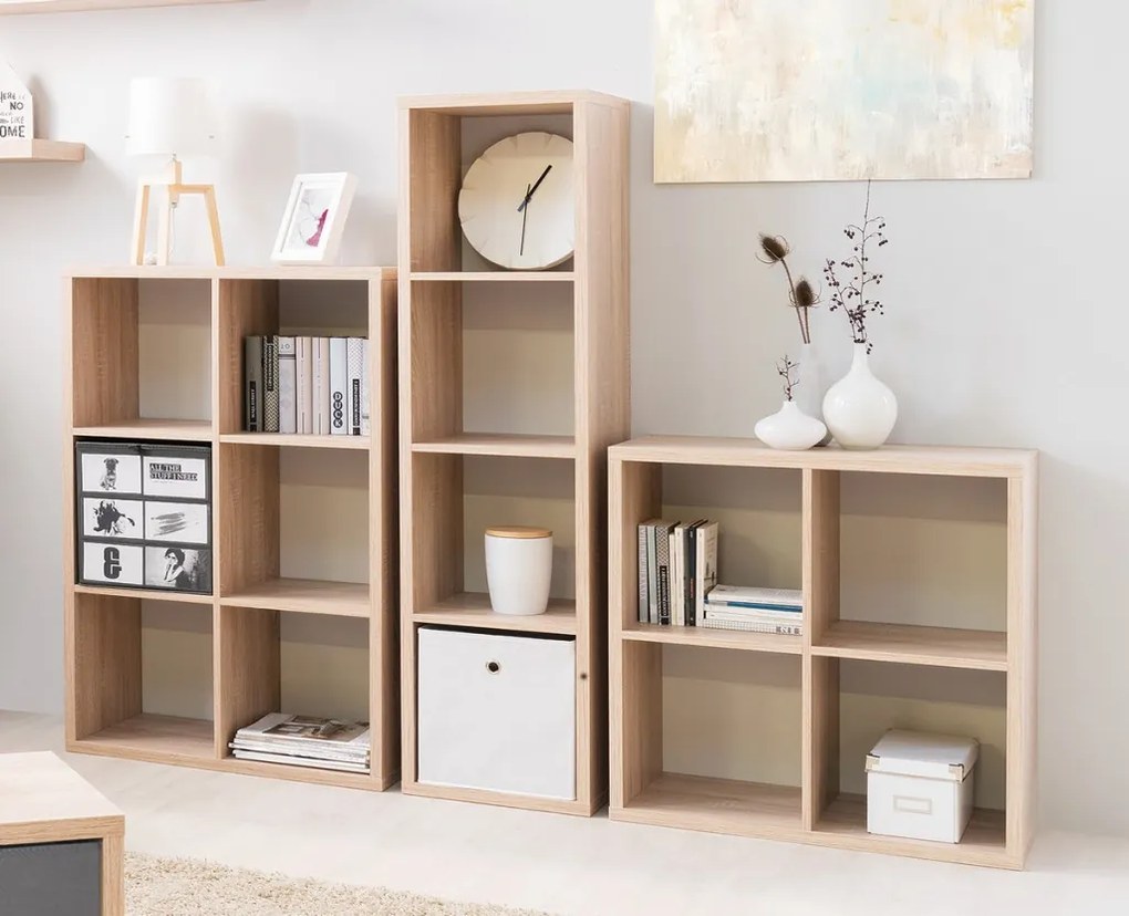 Regál Max, 3x2 priehradky, dub sonoma