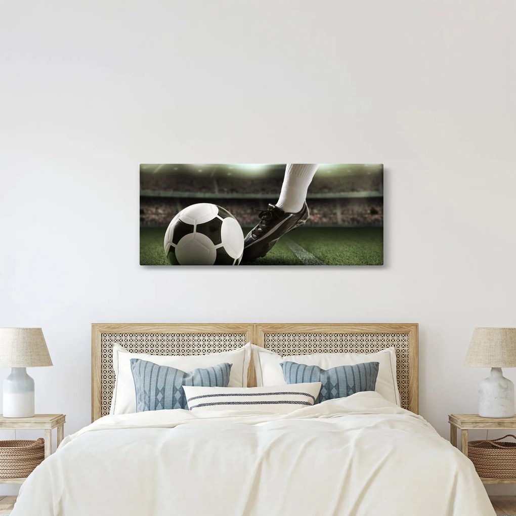 Obraz - Futbalová lopta (120x50 cm)