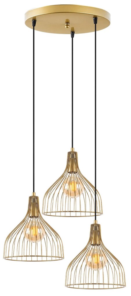 Závesné svietidlo Cafu I zlaté