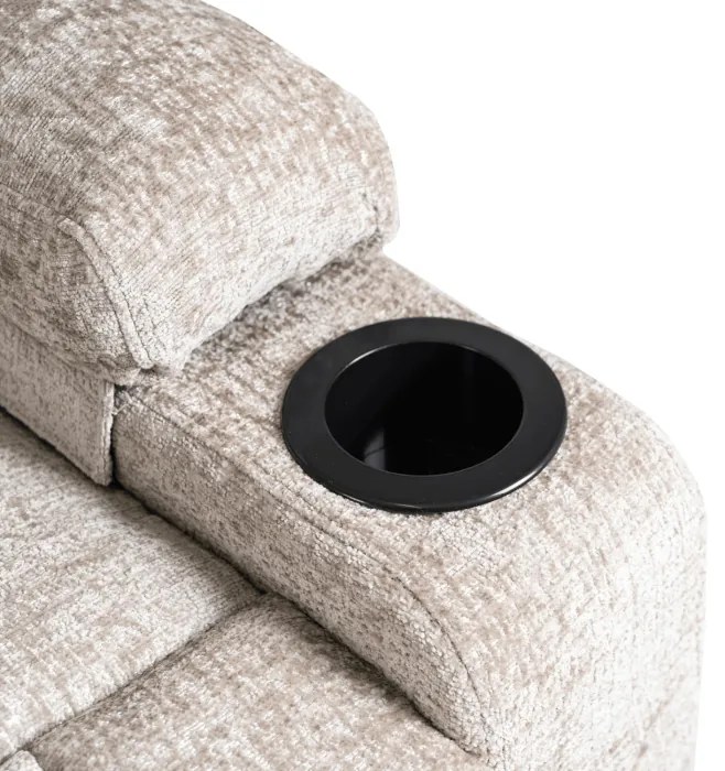 JAKS Masážne kreslo béžové mikroplyš Box