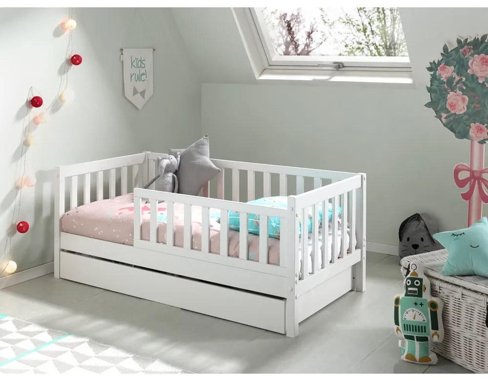 Biela zásuvka pod detskú posteľ 70x140 cm Peuter – Vipack