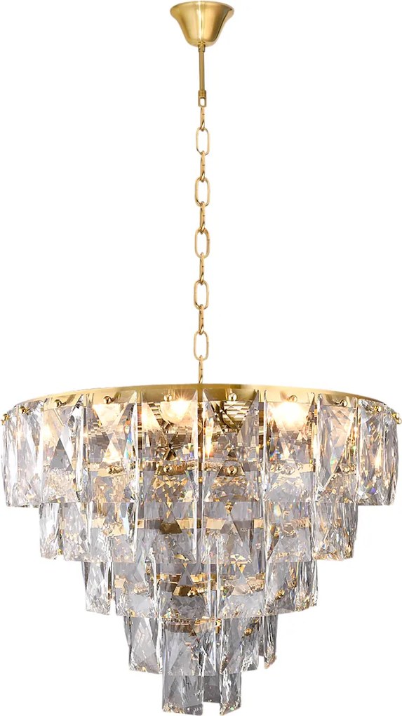 Luster Chelsea, 1x krištáľové tienidlo, (fi 50cm), g