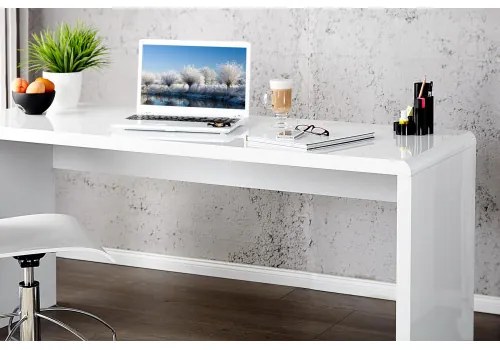 PC - stolík 15806 120x60cm Biely vysoký lesk  - Komfort-nábytok