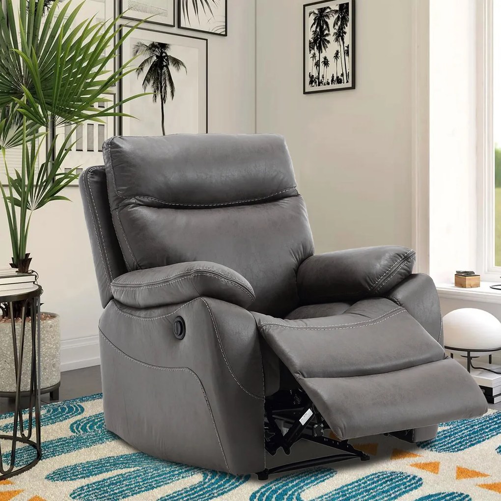 Relax kreslo s elektrickým polohovanim MULLEN GREY
