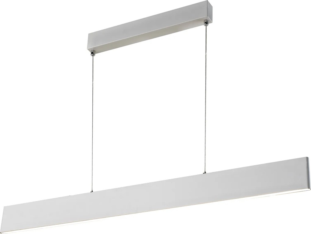 LED závesná lampa Sileas, 91 cm, biela, stmievač