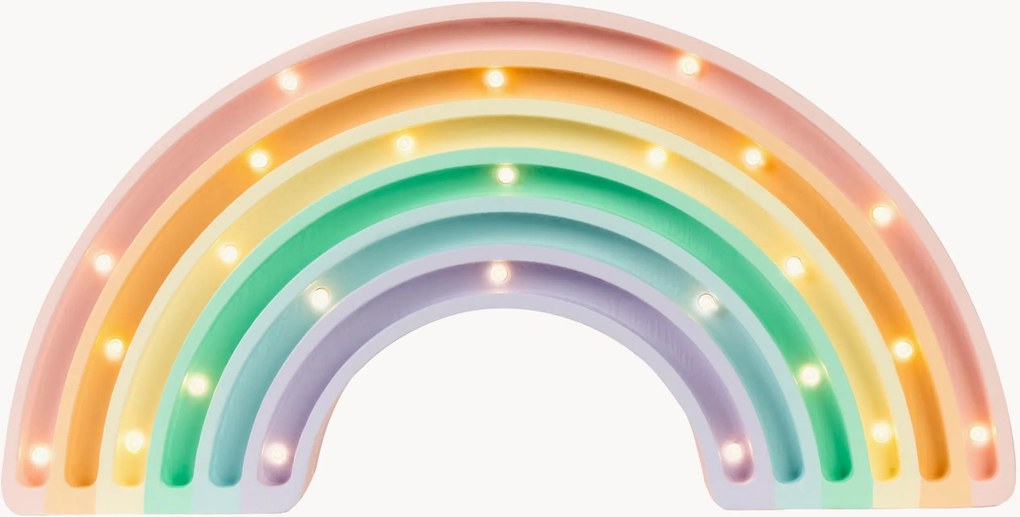 Ručne vyrobená detská lampa's časovačom a diaľkovým ovládačom Rainbow