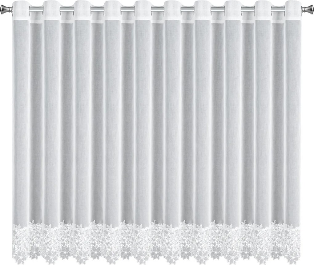 ZÁCLONA NA KRÚŽKOCH ARTEMIDA 350X145 CM BIELA