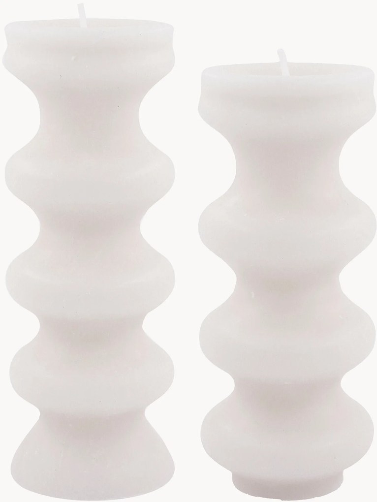 Ručne vyrobené sviečky Mura, 2 ks