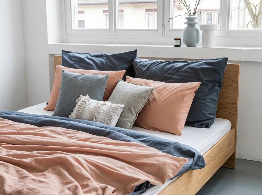 Bavlnené obliečky CALMORA púdrovo ružové Rozmer obliečky: 2 ks 70 x 90 cm | 200 x 220 cm