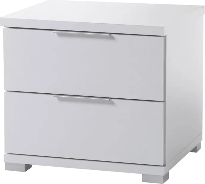 Nočný stolík s 2 zásuvkami Smilla, výška 43 cm, biely