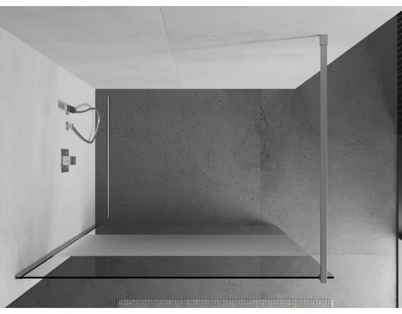 Mexen Kioto sprchová zástena, 90x200 cm, 8 mm, chrómový profil, sklo číre-námraza, 800-090-101-01-35