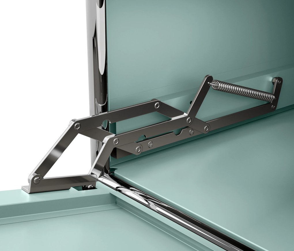 Kovová komoda »CN3« s 2 výklopnými priečinkami, šalviová